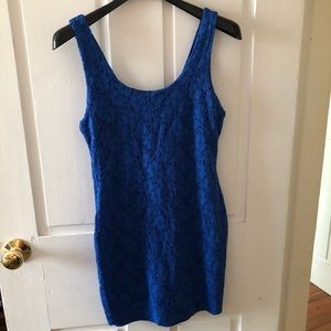 NWOT Royal blue lace bodycon dress